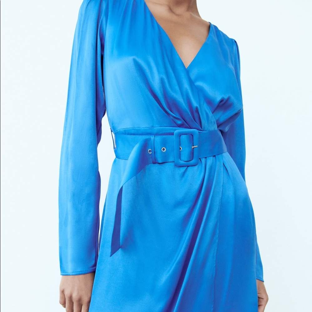 Zara belted wrap dress